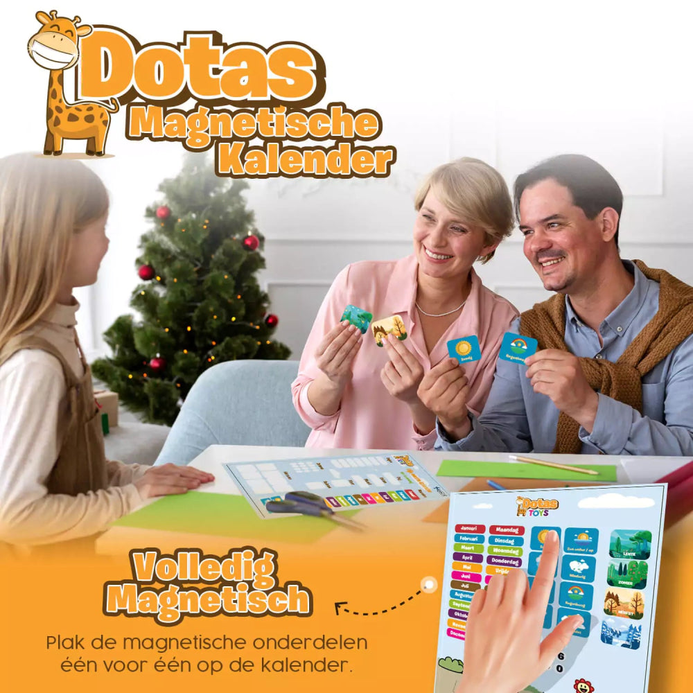 DotasToys Magnetische Kalender - Montessori Speelgoed - Spelend Leren - PixaToy